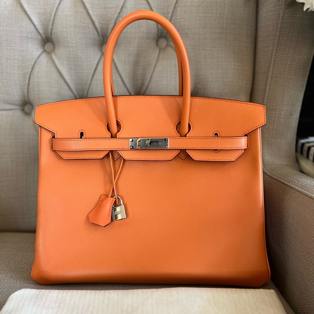 âSOLDâHermes Birkin 35 Mango on PHW
Epspm Leather Stamp P Square (2012) - Picture 3 of 16
